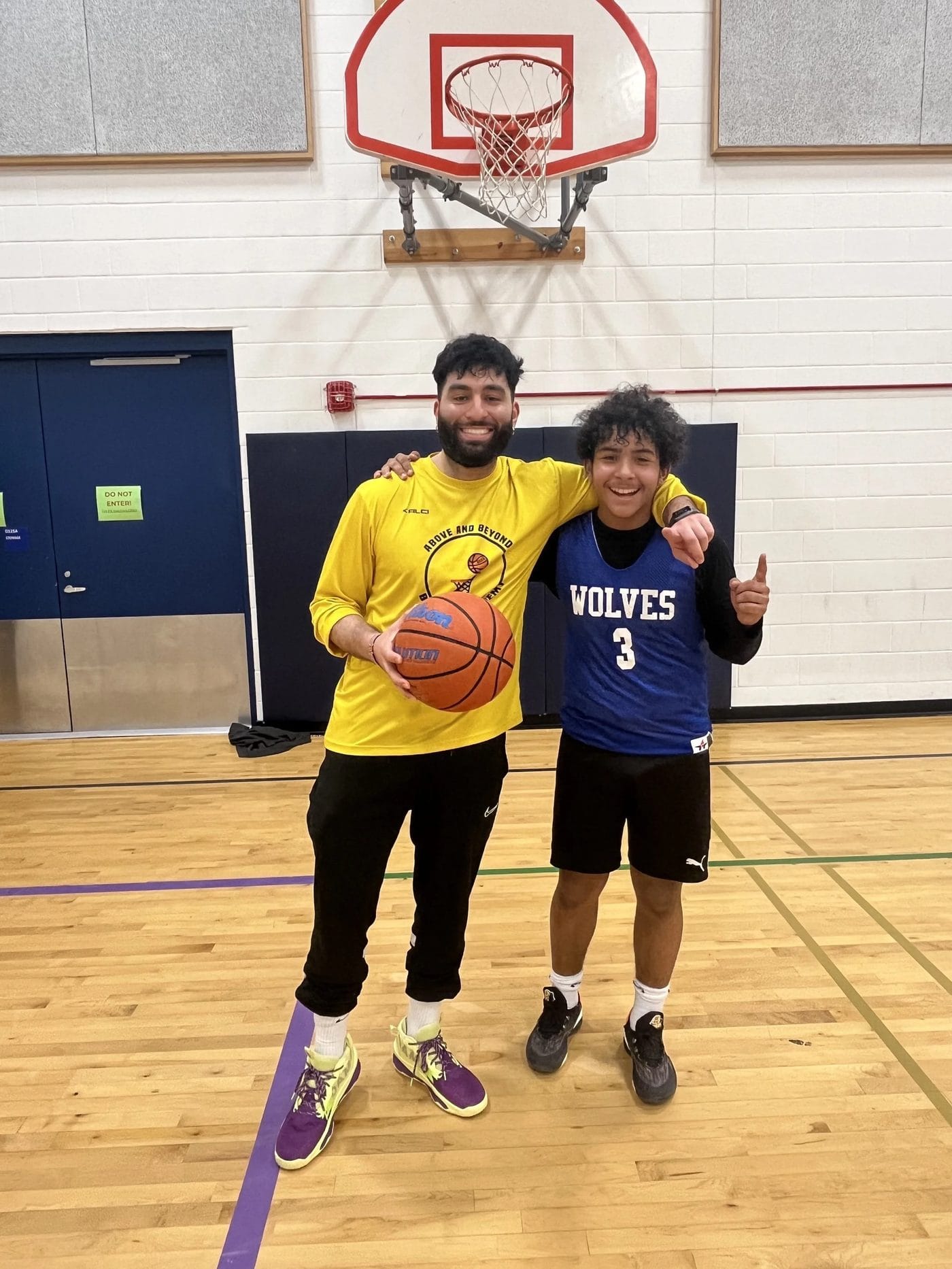 Coach and player after a session
