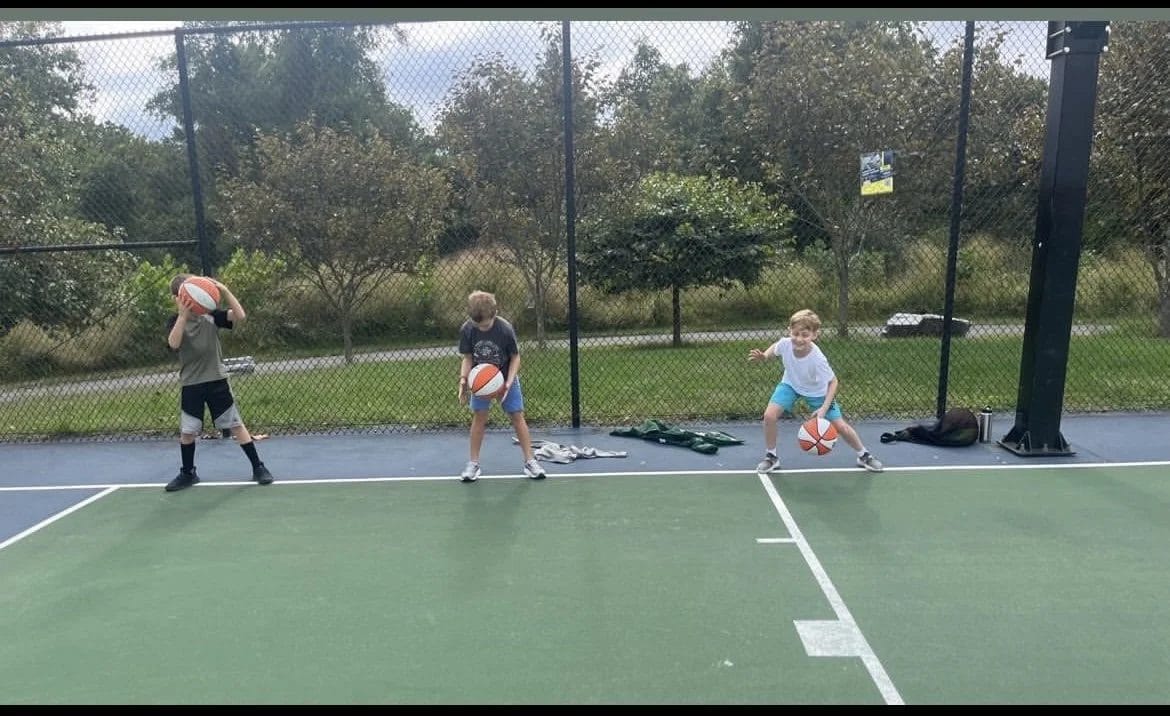 Outdoor court training session